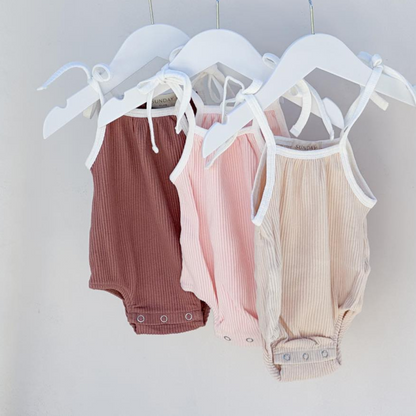 Cali Rompers | Dusty Rose , Cream  & Sweet Pink